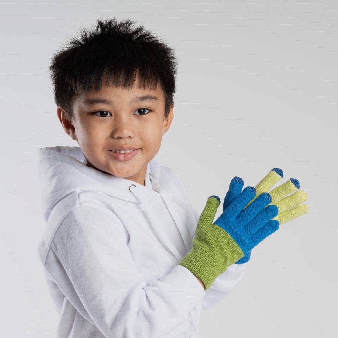 Kids Pair & Spare Gloves - Lime Cobalt