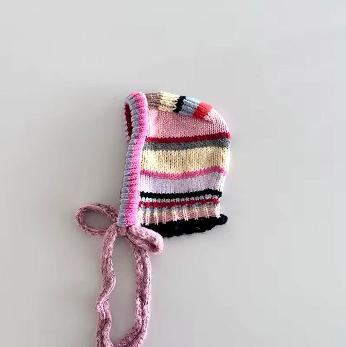 Stripe Knit Bonnet