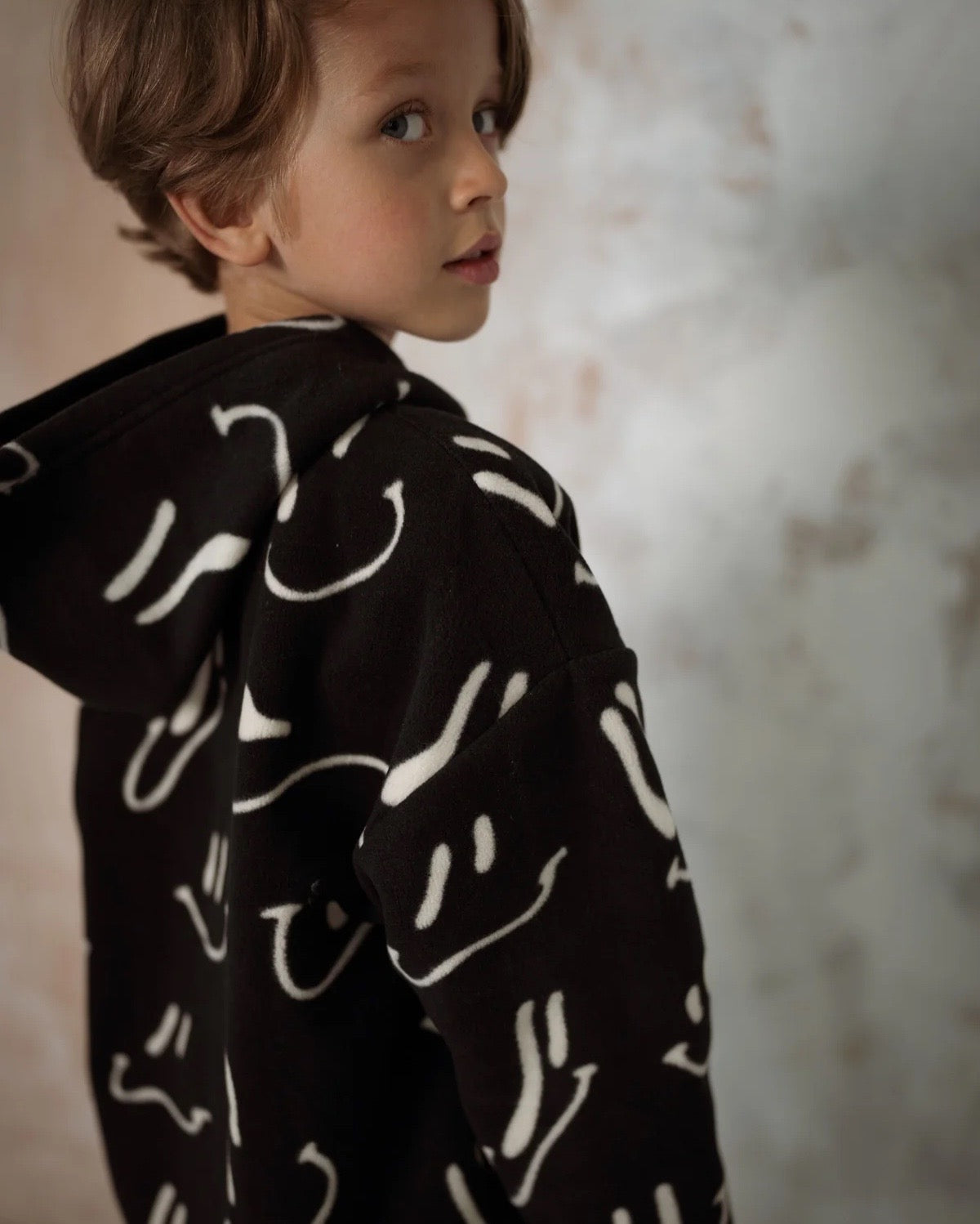 Wavy Grin Polar Fleece Kids Hoodie