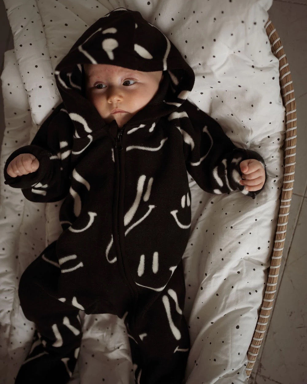 Wavy Grin Polar Fleece Baby Pramsuit