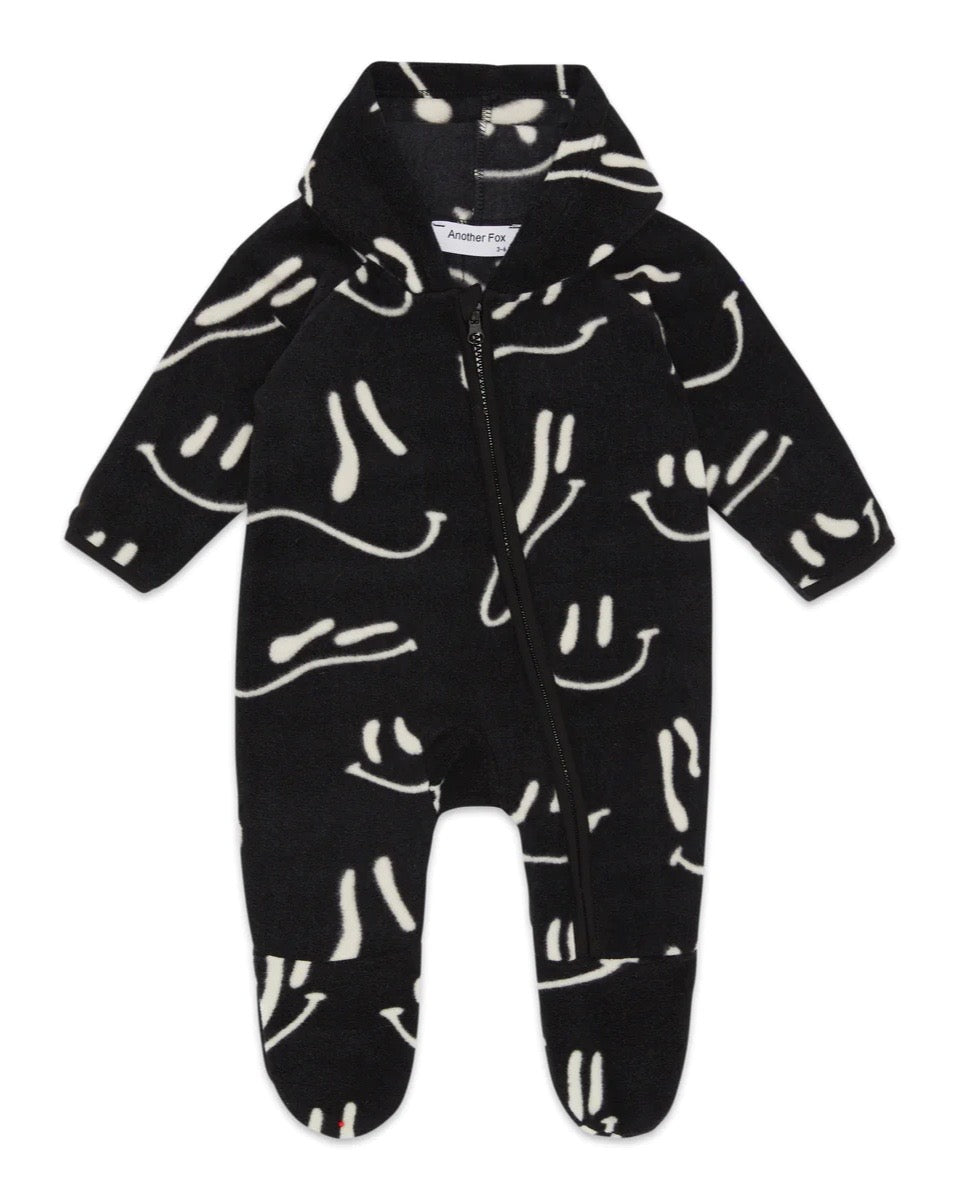 Wavy Grin Polar Fleece Baby Pramsuit