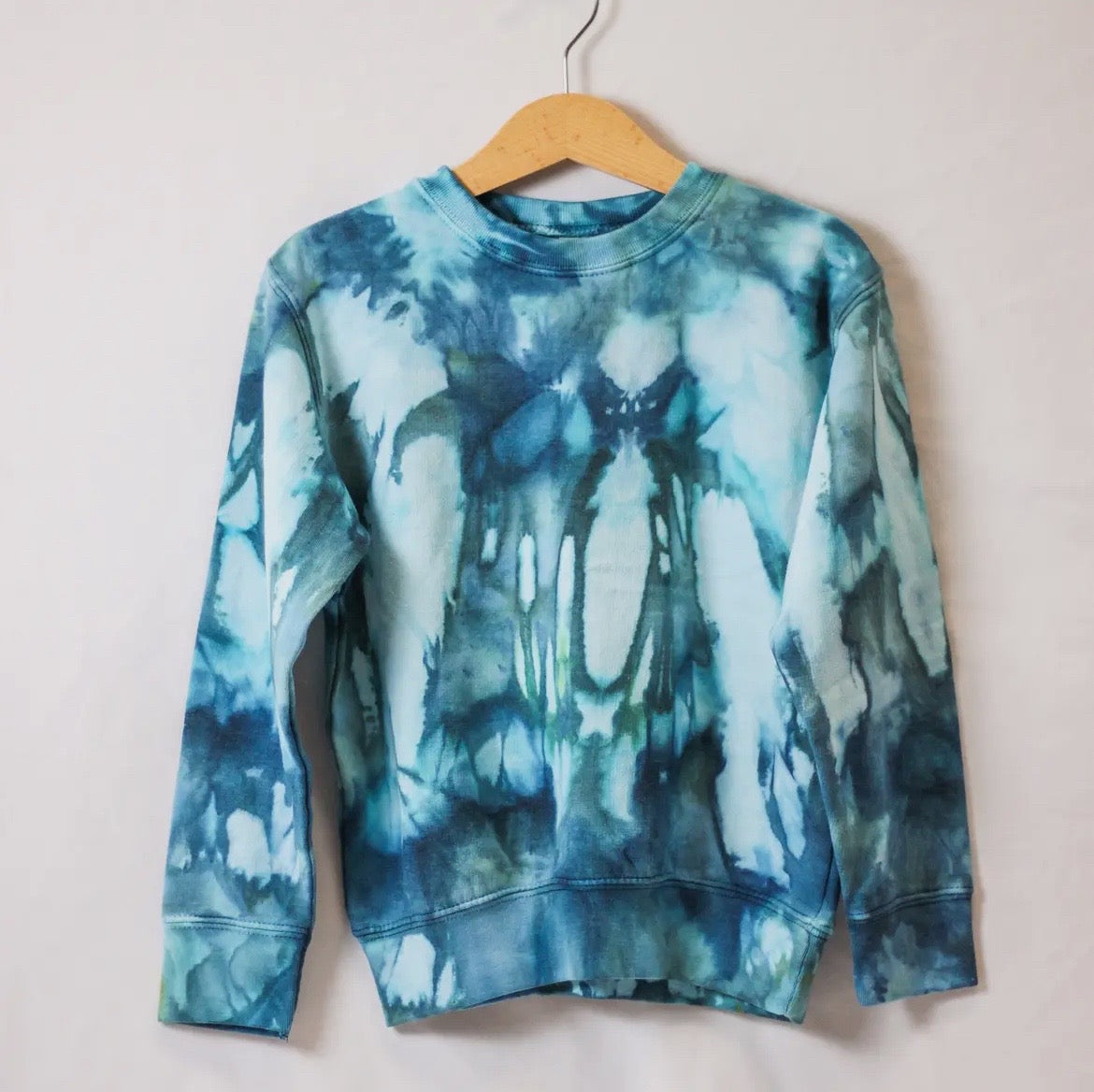 Ice-Dyed Fleece Sweatshirt - Blue Lagoon