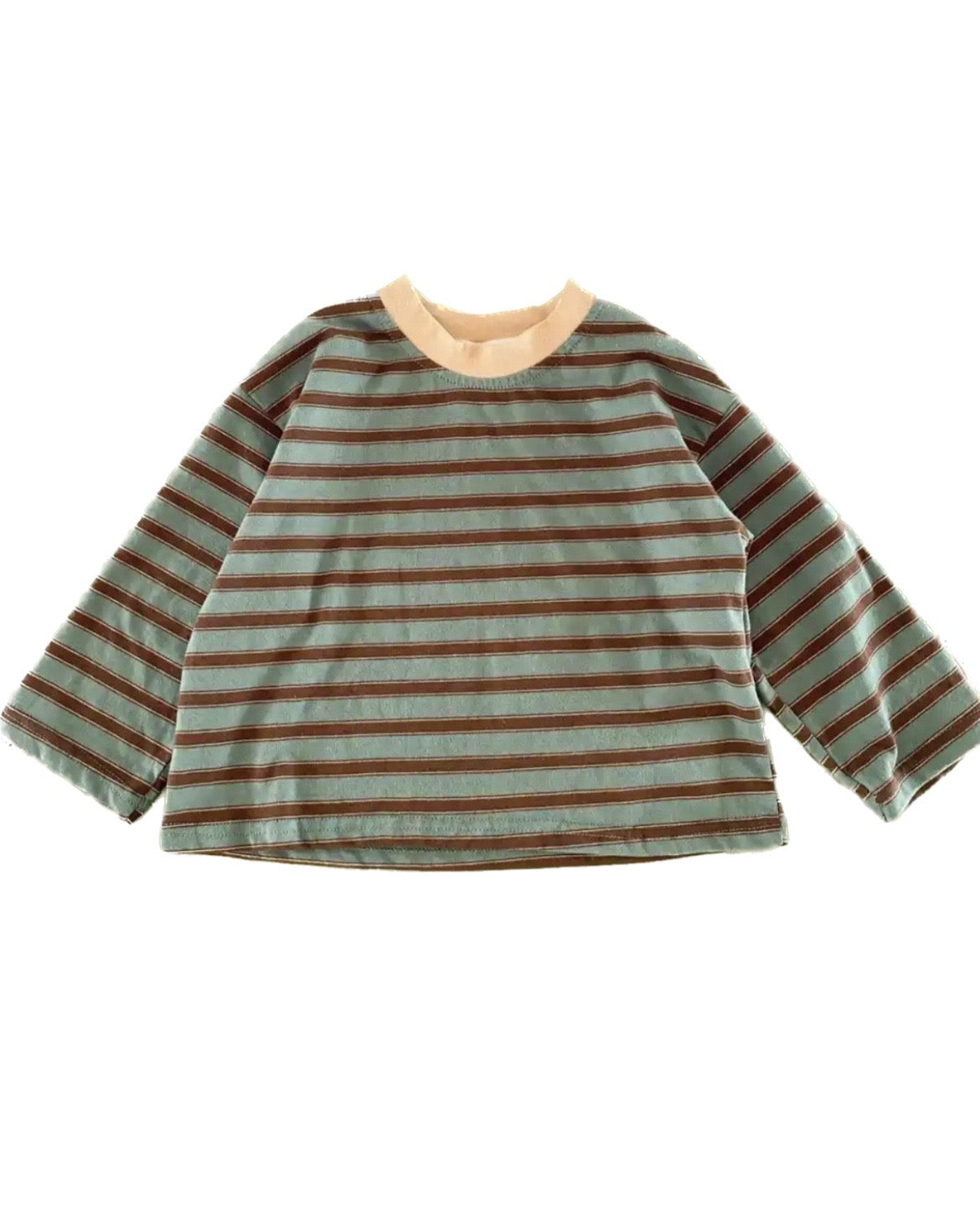 Boxy Striped Long Sleeve Tee