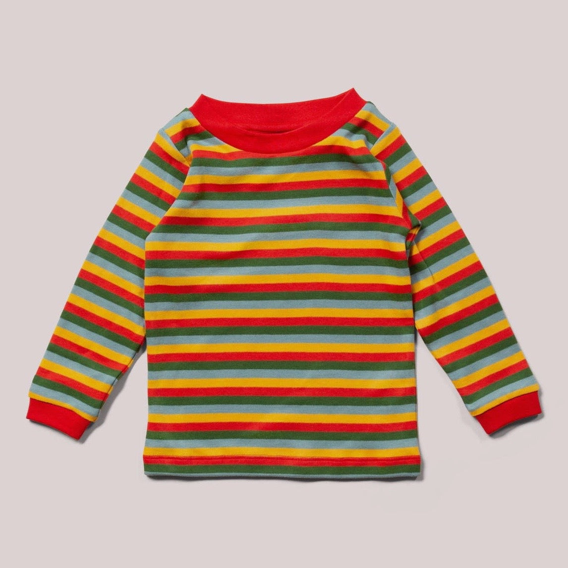 Golden Rainbow Striped Long Sleeve T-Shirt