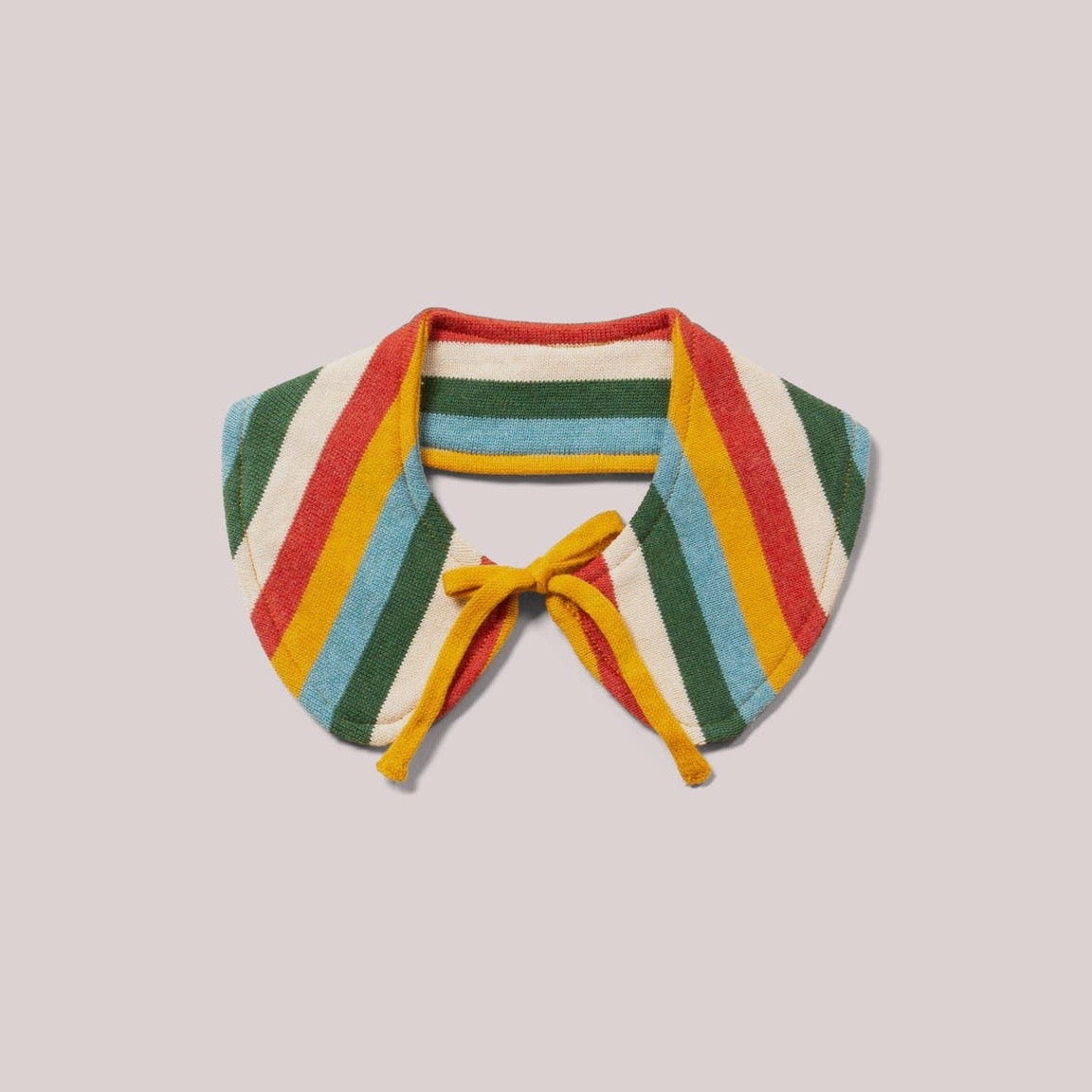 Rainbow Striped Knit Collar
