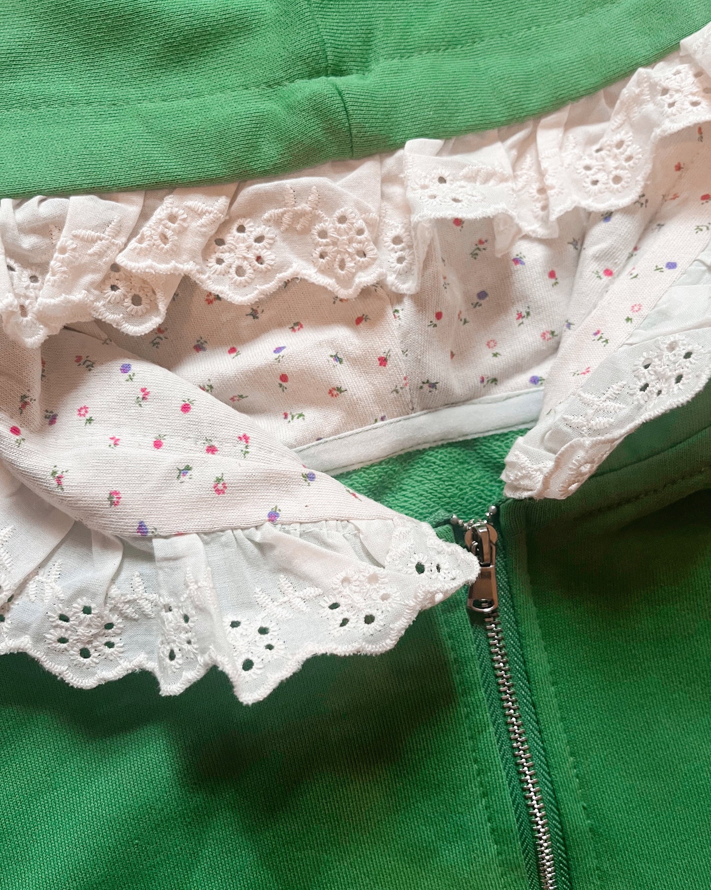 Lace Trim Hoodie