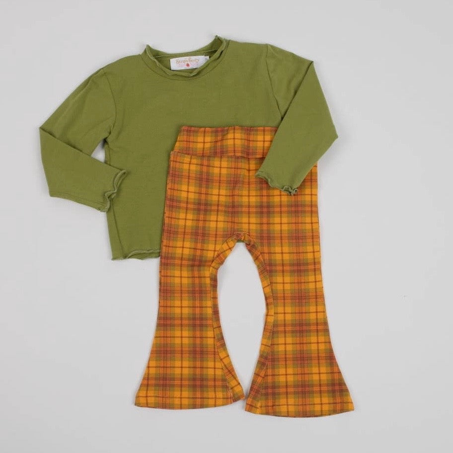 Plaid Flare Pants