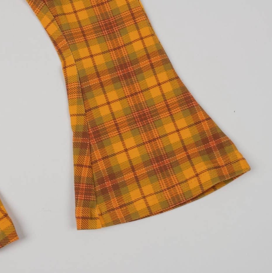 Plaid Flare Pants
