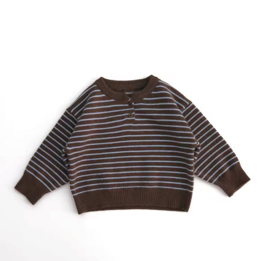Cocoa Stripe Pullover
