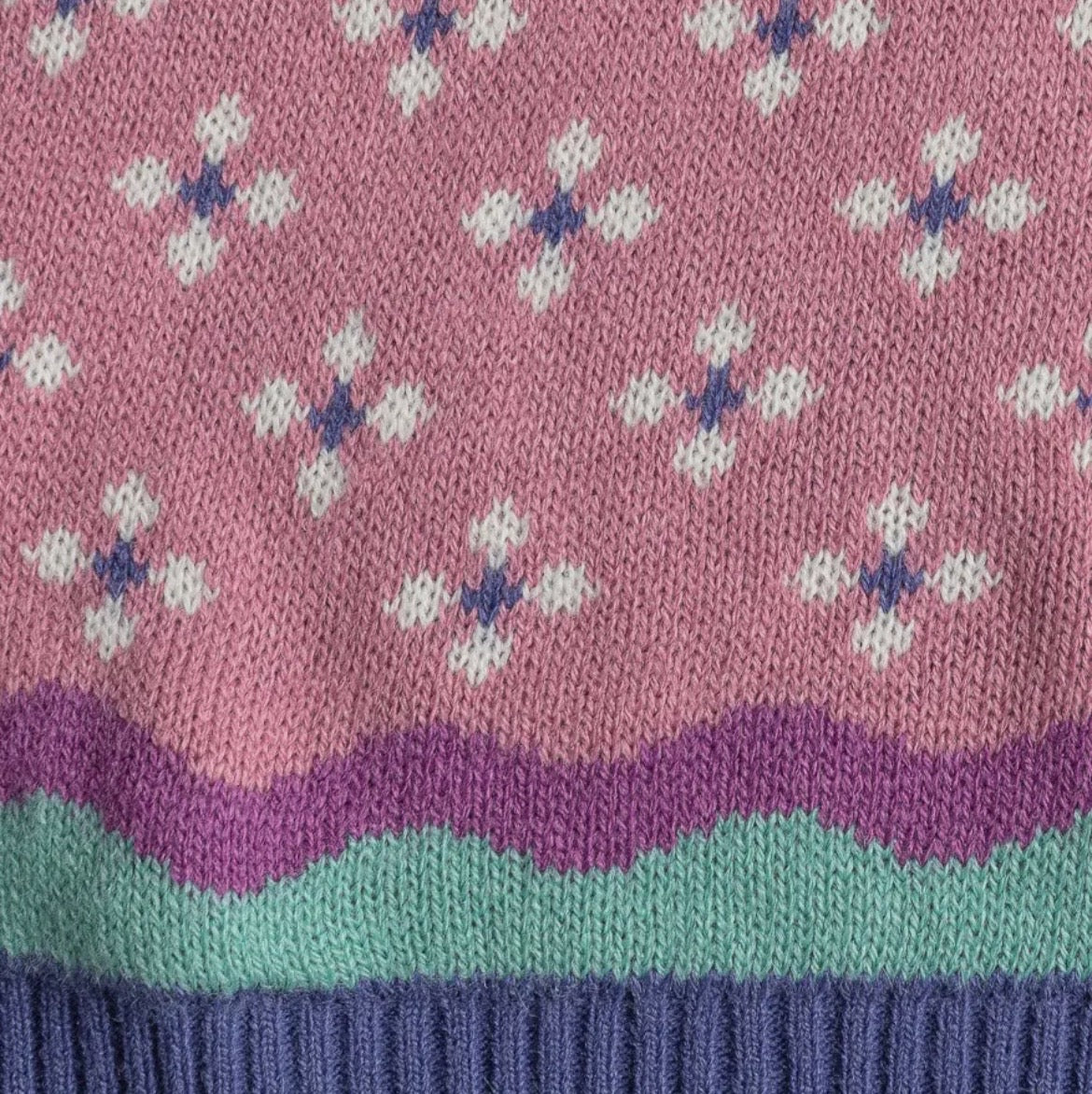 Berry Fair Isle Sweater Vest