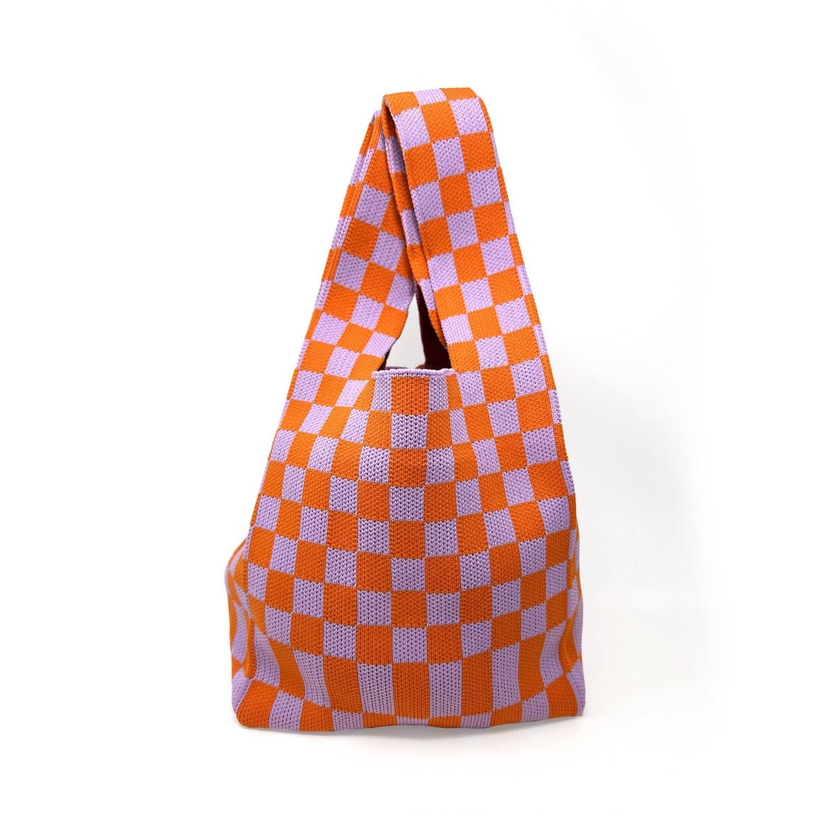 Checker Knit Tote
