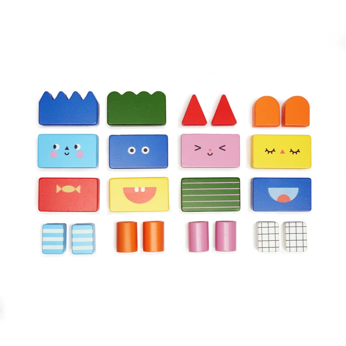 Stack and Mix Wooden Building Blocks
