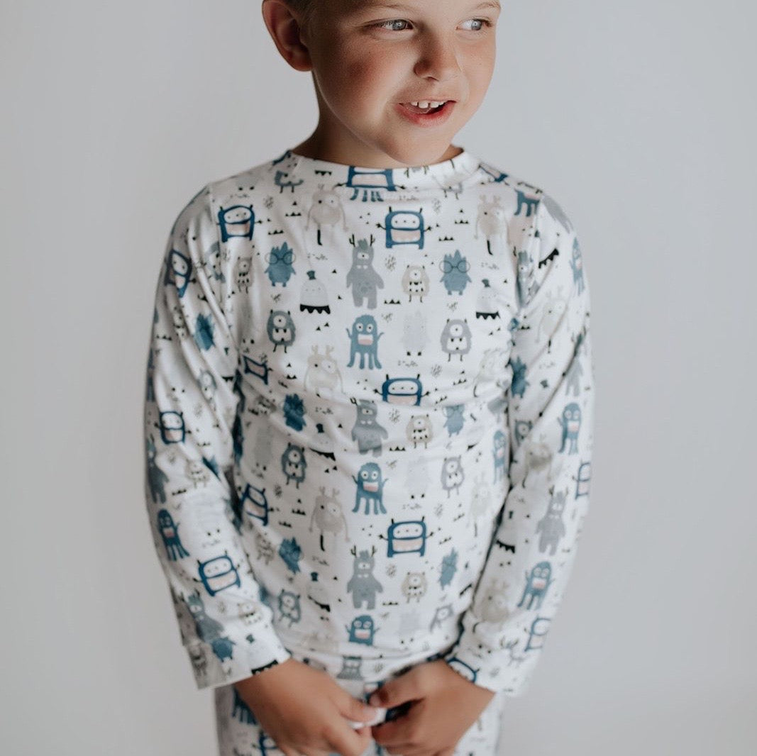 Halloween Pajamas - Blue Monster