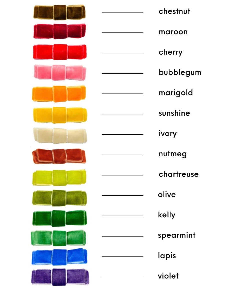 Vintage Velvet Hair Clips