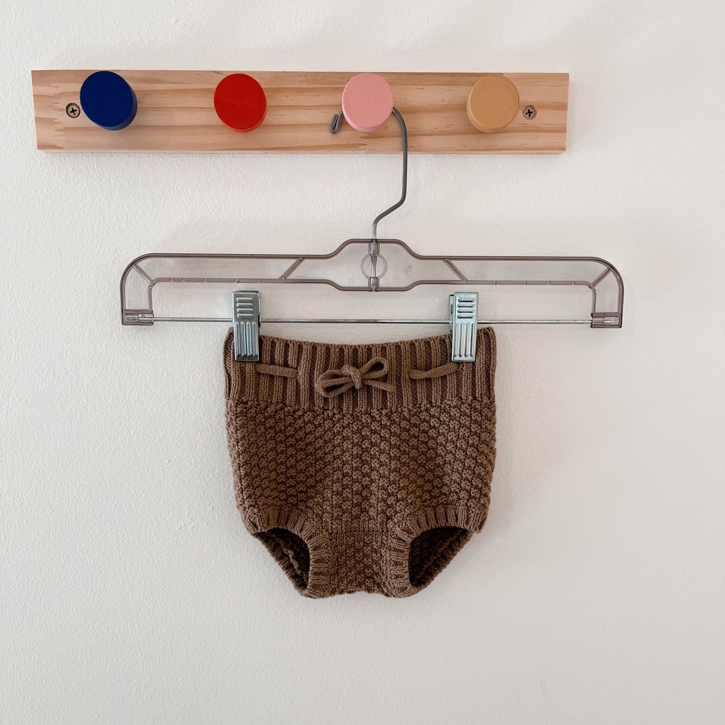 Pre-Loved Quincy Mae Knit Tie Bloomer - Walnut - Size 3-6 Months