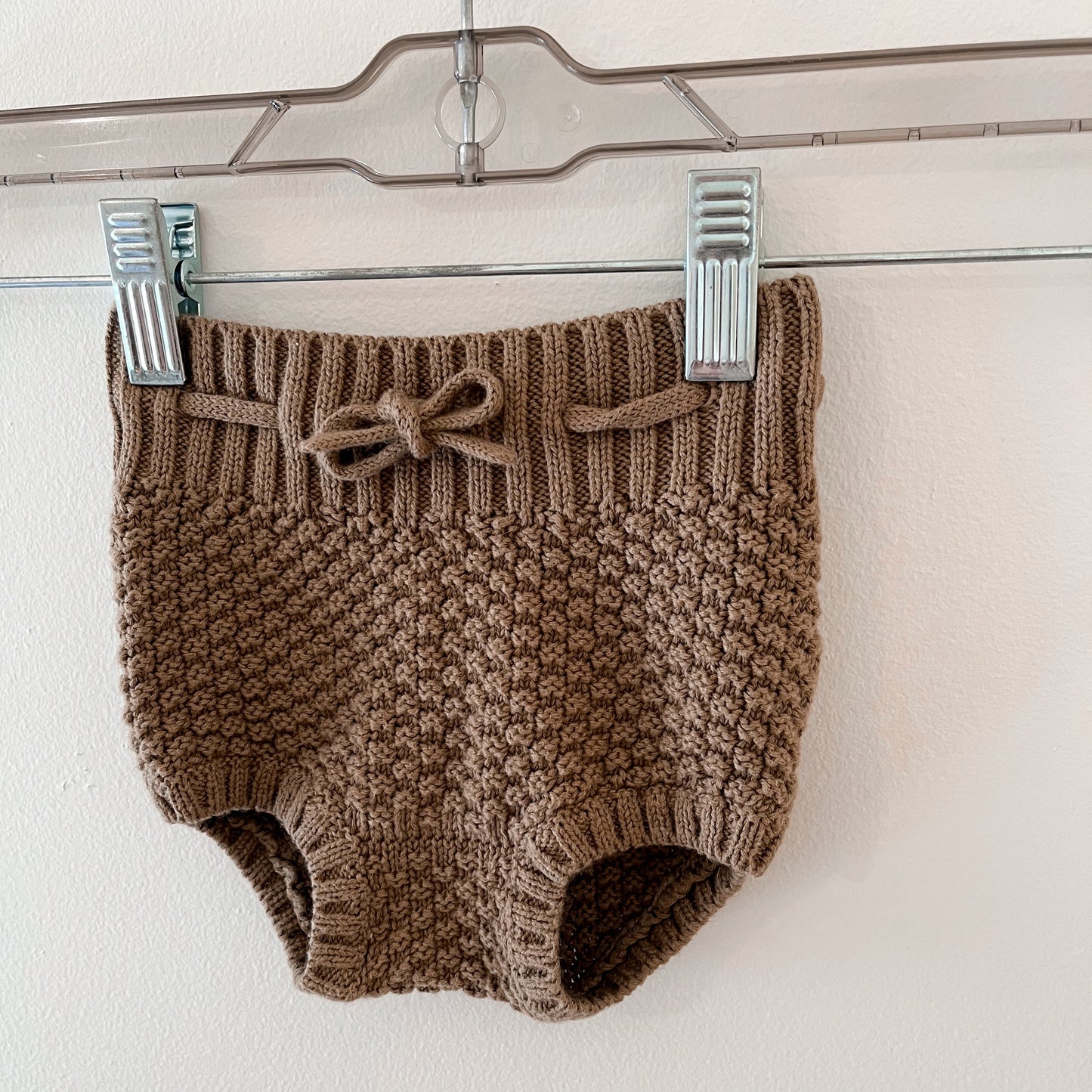 Pre-Loved Quincy Mae Knit Tie Bloomer - Walnut - Size 3-6 Months