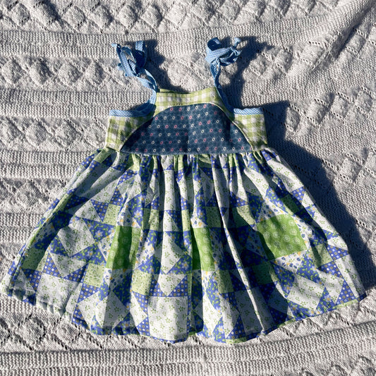 Upcycled Sundress - Quilt/Gingham - 2 Years