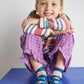 Magenta Gingham Ruffle Pant