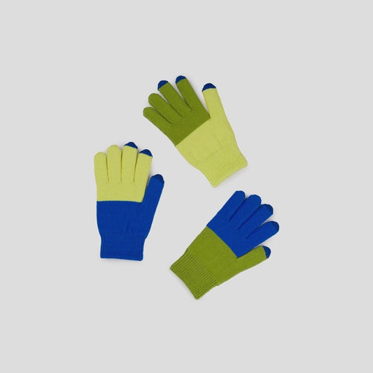 Kids Pair & Spare Gloves - Lime Cobalt