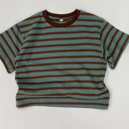 Boxy Striped Short Sleeve Tee