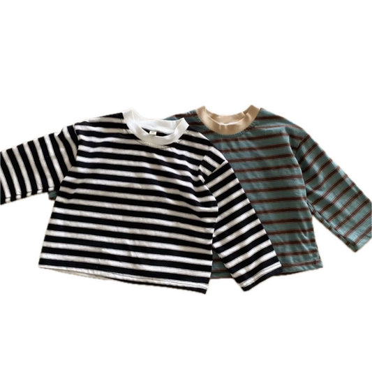 Boxy Striped Long Sleeve Tee