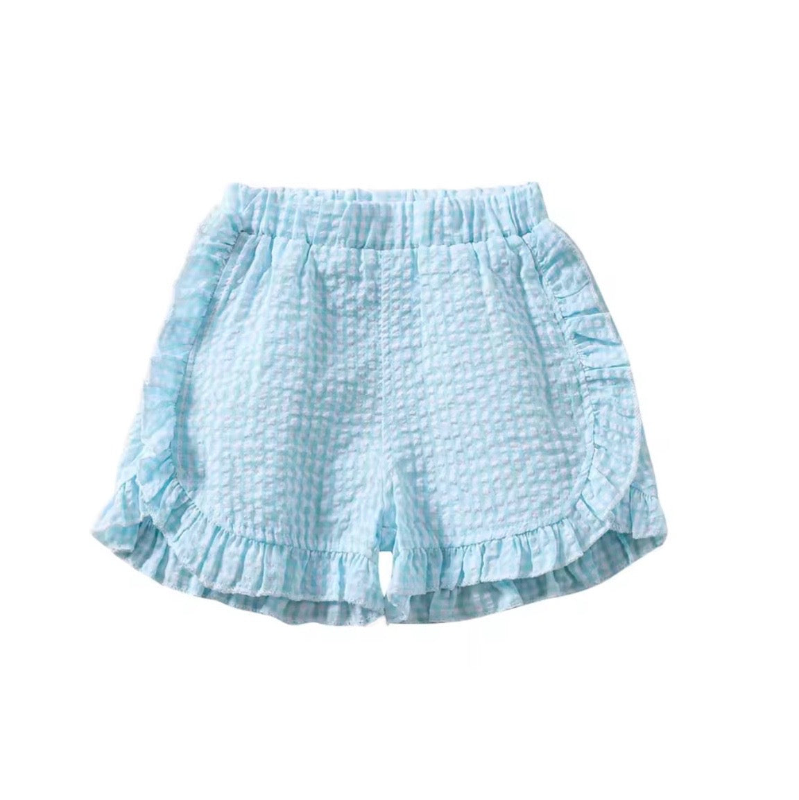 Seersucker Ruffle Shorts