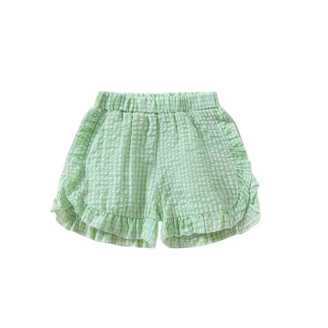 Seersucker Ruffle Shorts