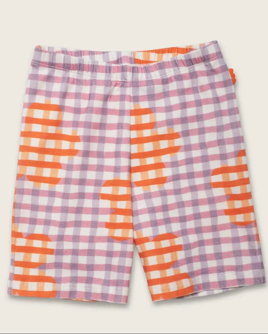 Flower Gingham Bike Short
