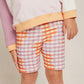 Flower Gingham Bike Short