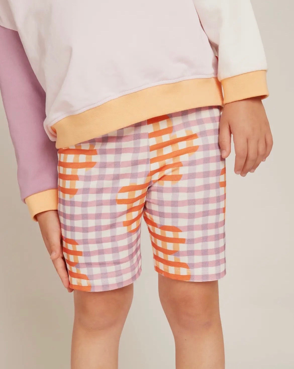 Flower Gingham Bike Short