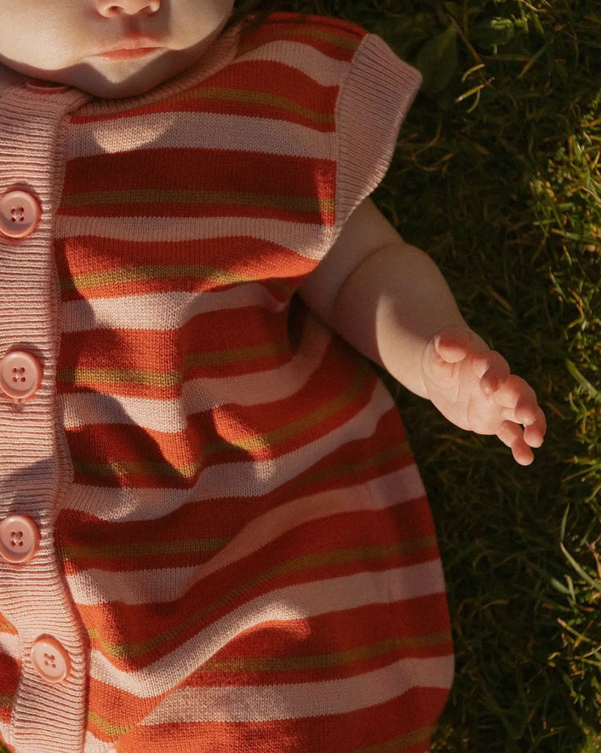 Red Blossom Stripe Jumpsuit