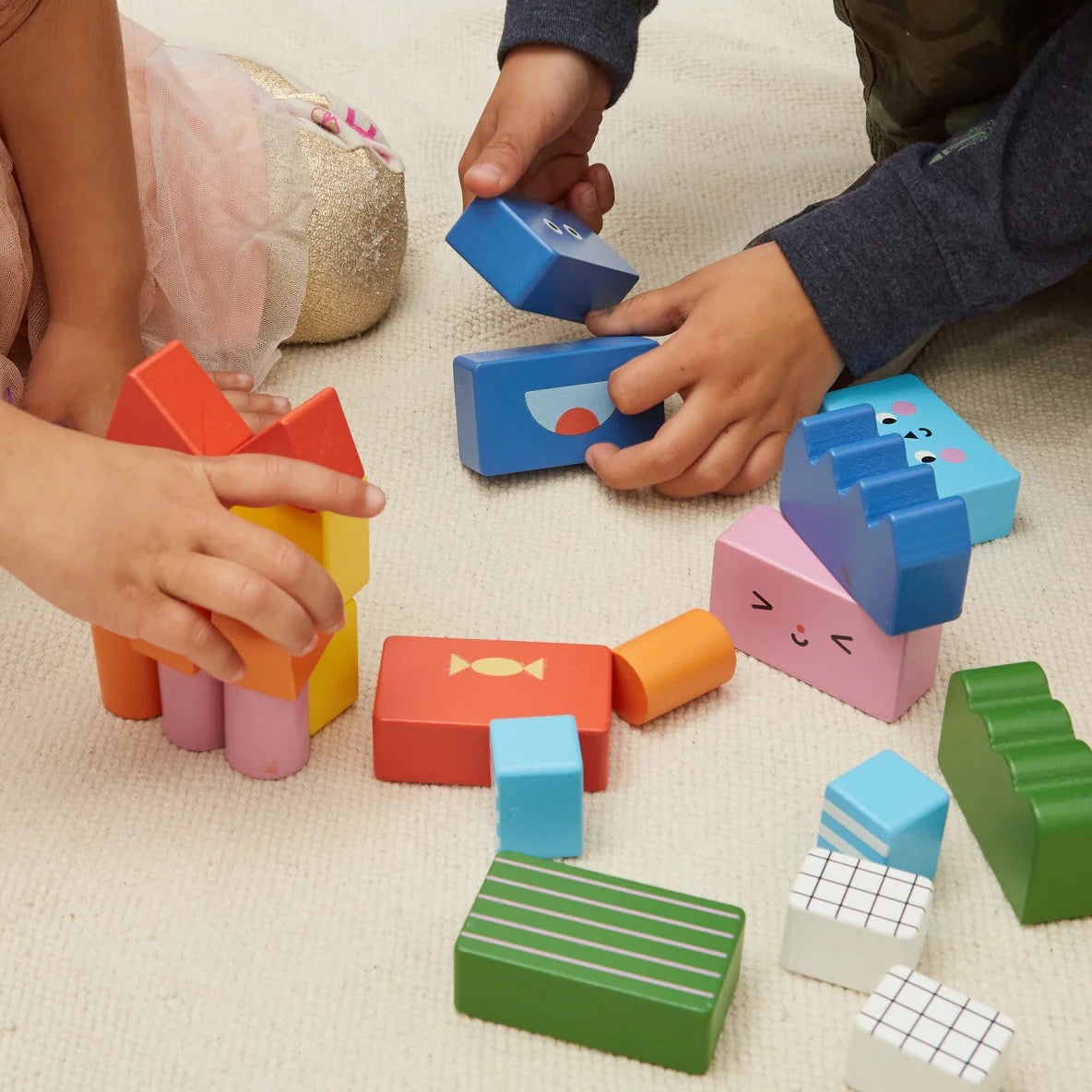 Stack and Mix Wooden Building Blocks