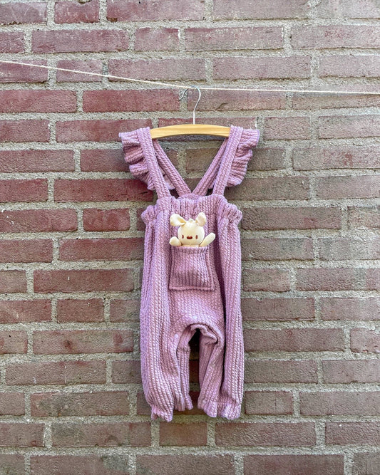 Bunny Pinafore Pants - Lavender