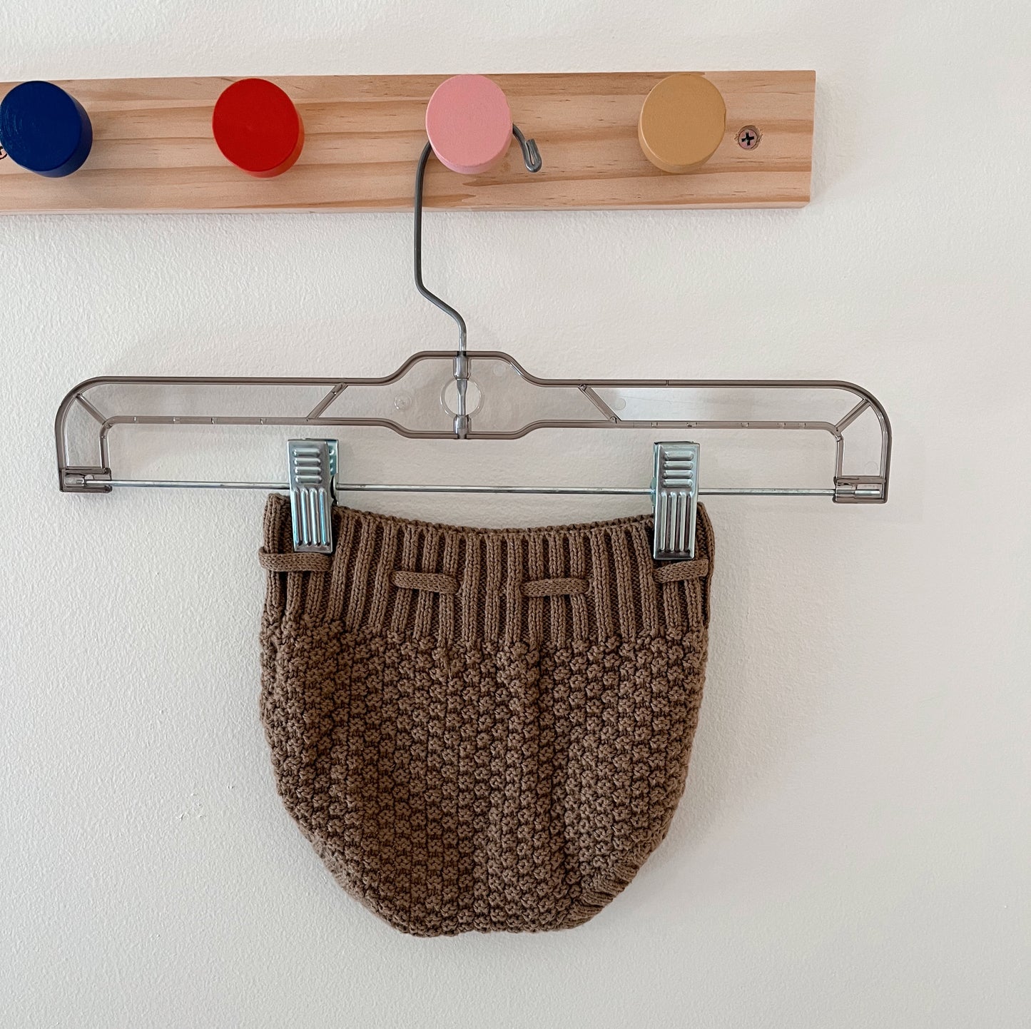 Pre-Loved Quincy Mae Knit Tie Bloomer - Walnut - Size 3-6 Months